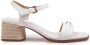 Michael Kors Witte leren sandaal met jute hak - Thumbnail 1