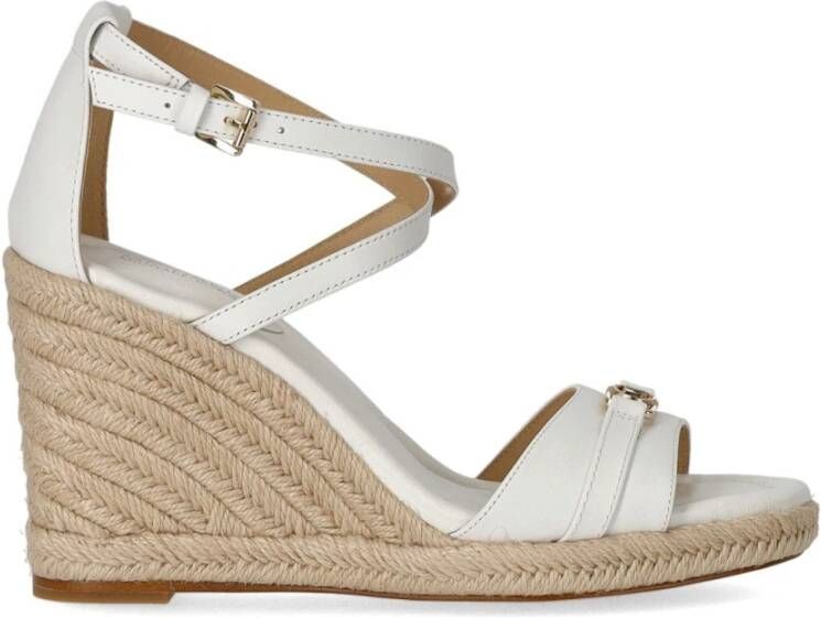 Michael Kors Witte leren sleehaksandaal met gouden logo - Foto 2