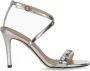 Michael Kors Zilveren Lena Hak Sandaal met MK Logo - Thumbnail 1