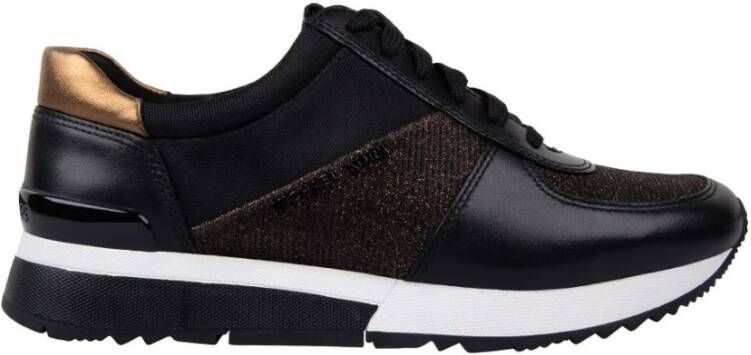 Michael Kors Zwart Brons Allie Stride Trainer Sneakers