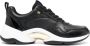 Michael Kors Low-Top Sneakers Orion Black Leather Trainers With Textured Finish in zwart - Thumbnail 1