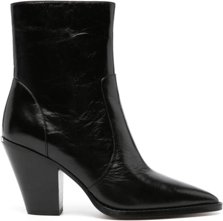 Michael Kors Zwarte Leren Texaanse Laars Dover Black Dames - Foto 5