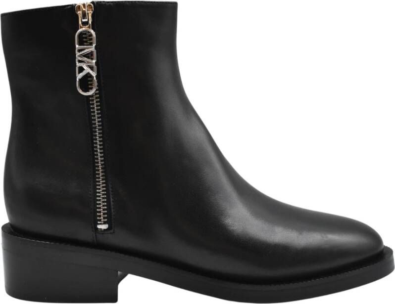 Michael Kors Zwarte enkellaarsjes met veters Black Dames