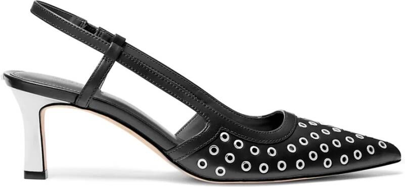 Michael Kors Zwarte Eyelet Leren Slingback Pumps