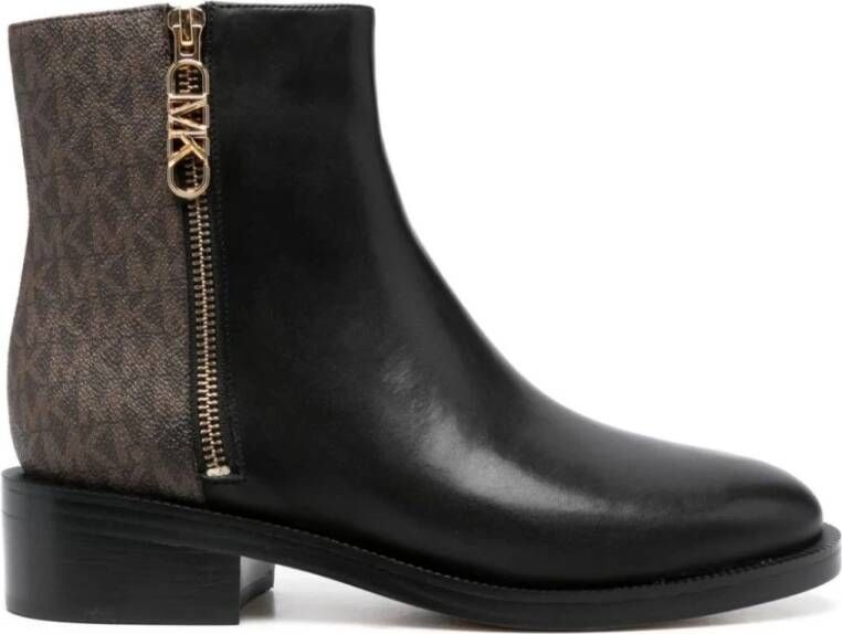 Michael Kors Zwarte Flat Bootie Black Dames