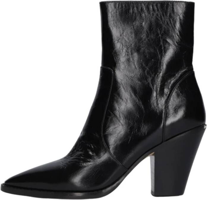 Michael Kors Zwarte Leren Texaanse Laars Dover Black Dames - Foto 4