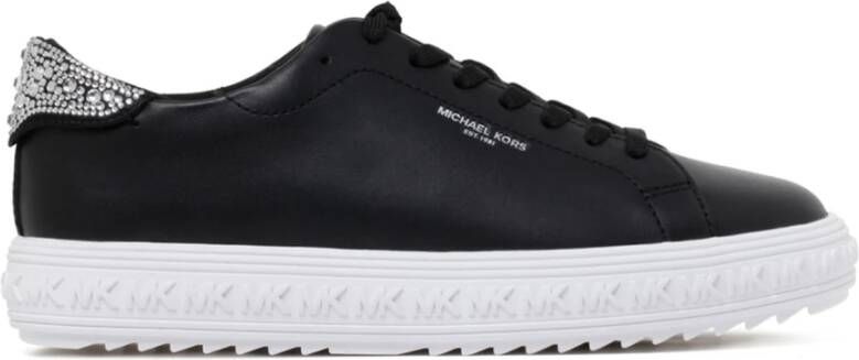 Michael Kors Zwarte Lage Top Kristal Sneakers