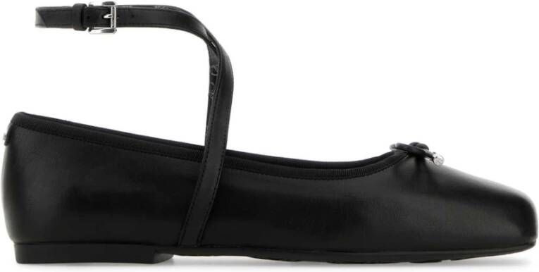 Michael Kors Zwarte Leren Collette Ballerina's Schoenen