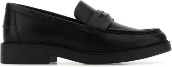 Michael Kors Zwarte Leren Eden Loafers Black Dames