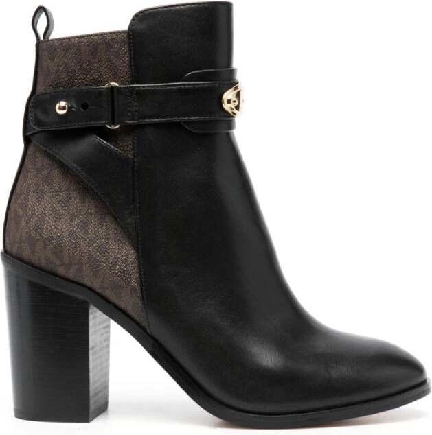 Michael Kors Zwarte Leren Platte Enkellaars - Foto 2