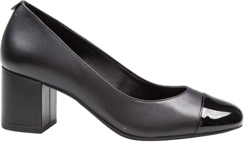 Michael Kors Zwarte Leren Ronde Neus Pumps
