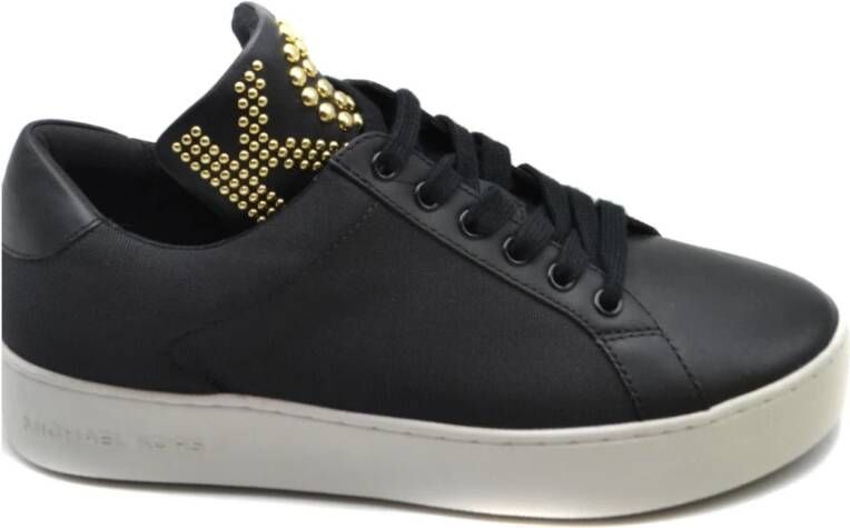 Michael Kors Zwarte leren sneakers Chic Style