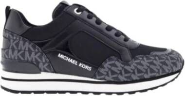 Michael Kors Zwarte Monogram Wilma Sneakers Black Dames