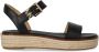 Michael Kors Zwarte Plateau Sandaal met Gouden Detail Black Dames - Thumbnail 1