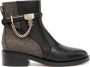 Michael Kors Hamilton Ankle Boots met Versiering en Logo Black Dames - Thumbnail 1