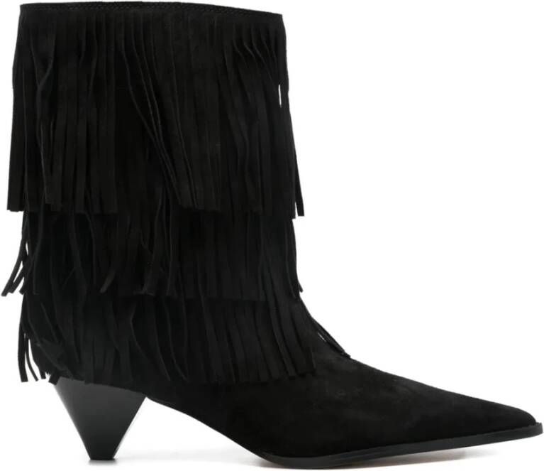 Michael Kors Zwarte platte schoenen met franje