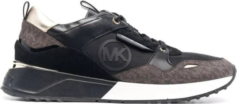 Michael Kors Theo Classic Logo Print Low top Sneakers Zwart Dames - Foto 2