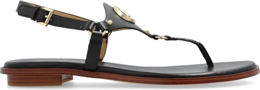 Michael Kors Zwarte String Sandalen voor Vrouwen Black Dames