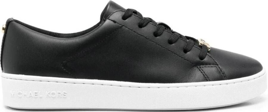 Michael Kors Zwarte Leren Veterschoenen Black Dames