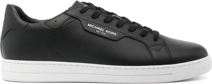 Michael Kors Zwarte Vetersneakers Black Heren