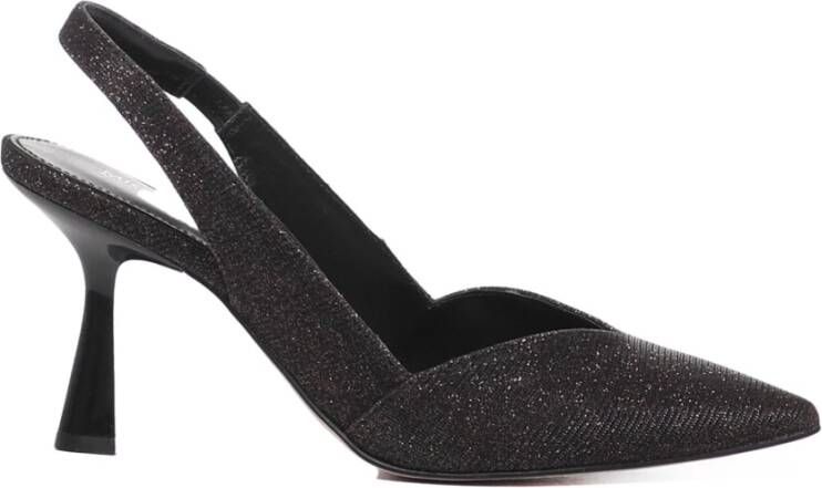 Michael Kors Glitter Slingback Platte Schoenen Black Dames