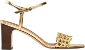 Michel Vivien Hoge hiel sandalen Geel Dames