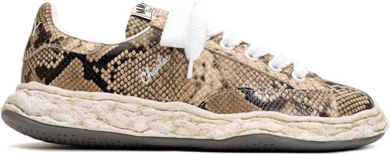 Mihara Yasuhiro Beige Sneakers Vetersluiting Chunky Zool