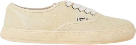 Mihara Yasuhiro Lage Top Sneakers in Past Sole 5 Beige Heren