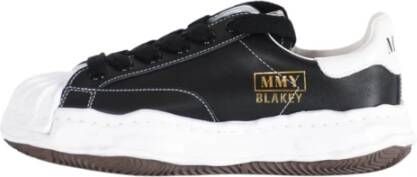 Mihara Yasuhiro Leren Sneakers met Rubberen Zool Black Dames