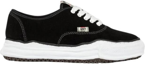 Mihara Yasuhiro Minimalistische Fluweel Sneakers met Originele Zool Black Heren