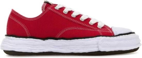 Mihara Yasuhiro Rode canvas sneakers voor nen en
