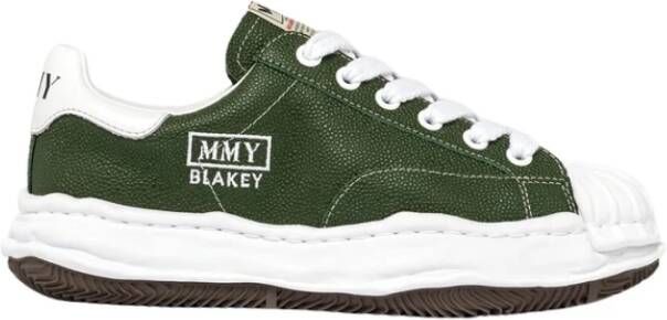Mihara Yasuhiro Sneakers met miniHeren structuur en unieke buitenzool Green Heren