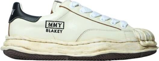 Mihara Yasuhiro Verontruste Leren Lage Sneakers
