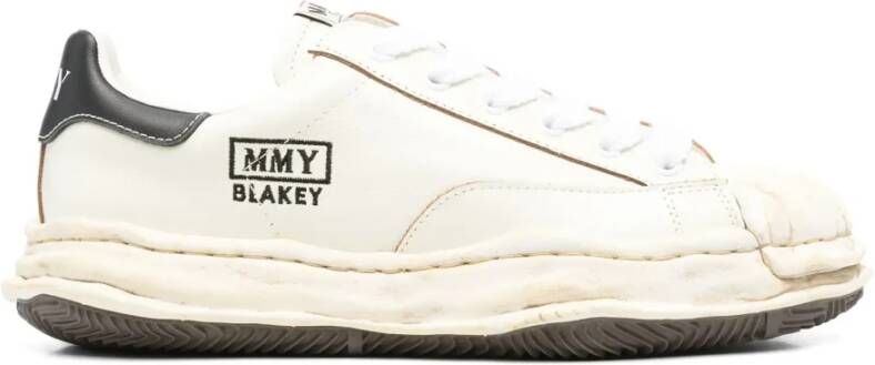 Mihara Yasuhiro Witte Leren Lage Sneakers