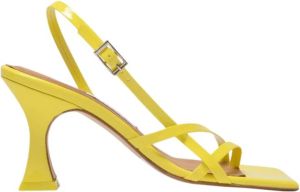 Miista Amber Sandals in Lemon Yellow Patent Leather Geel Dames