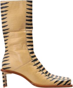 Miista Amparo hulde enkellaarzen Beige Dames