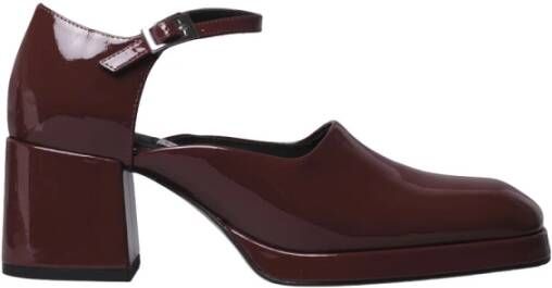 Miista Burgundy Court Platte Schoenen