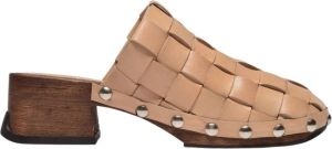 Miista Heeled Mules Beige Dames