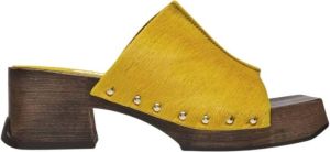 Miista Heeled Mules Geel Dames