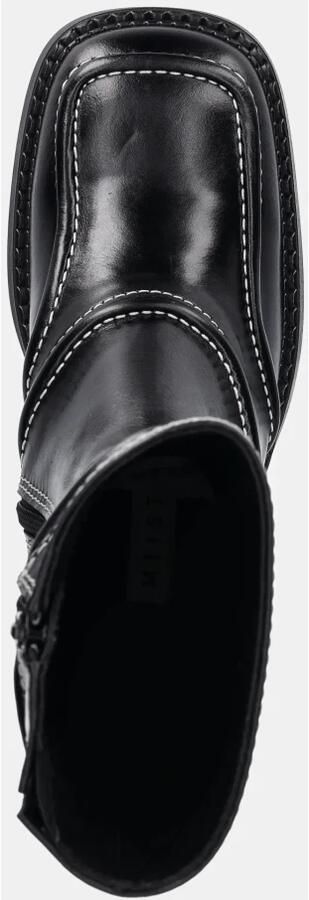 Miista Leren enkellaarzen met contraststiksels Black Dames - Foto 5
