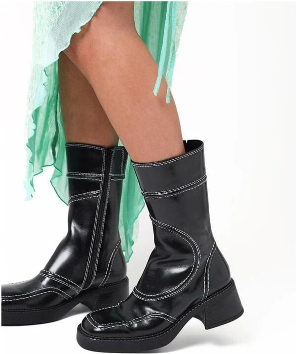 Miista Zwarte Contraststiklaarzen Vrouwen - Foto 2