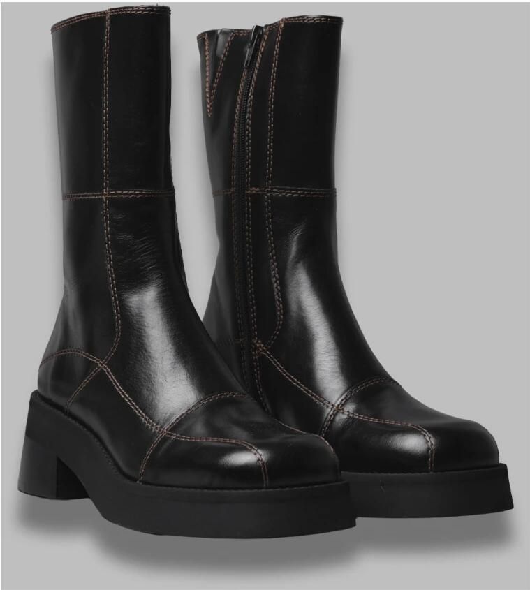 Miista Zwarte Enkellaarzen