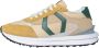 Mikakus Barcelona Beige Suède Sneakers met Groene Leren Accenten - Thumbnail 1