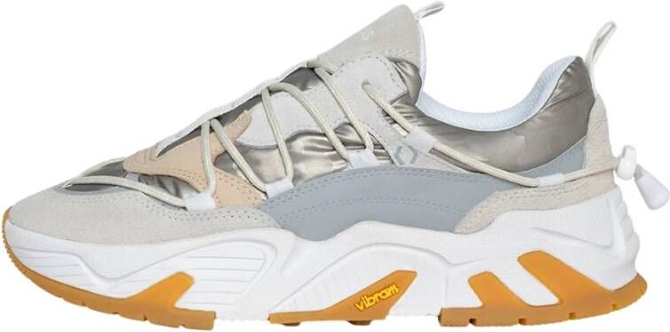 Mikakus Barcelona Chunky Design Sneakers met reflecterend nylon en premium lederen details