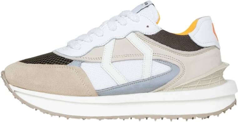 Mikakus Barcelona Gorpcore Sneakers in wit en bruin Multicolor Unisex