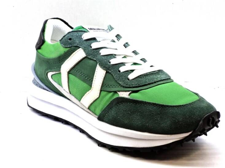 Mikakus Barcelona Logo Witte Sneakers met Rubberen Zool