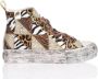 Mi era Gouden Animalier Platform Sneakers Glitter - Thumbnail 1