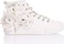 Mimanera Witte Sneakers met Bloemen Macramé White Dames - Thumbnail 1
