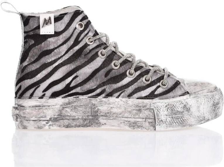 Mi era Zebraprint Zilveren Platform Sneakers