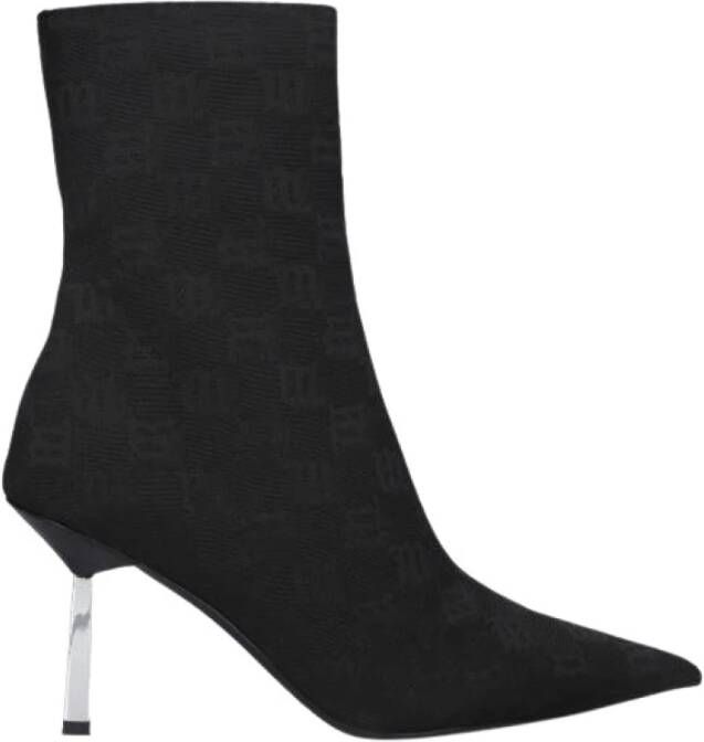 Misbhv Monogram Kniehoge Laarzen in Zwart Black Dames
